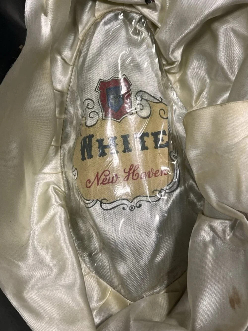 Vtg White New Haven Fur Felt Fedora Hat E.J. Hickey Co Sz 7 St Patrick’s Day - Picture 8 of 11